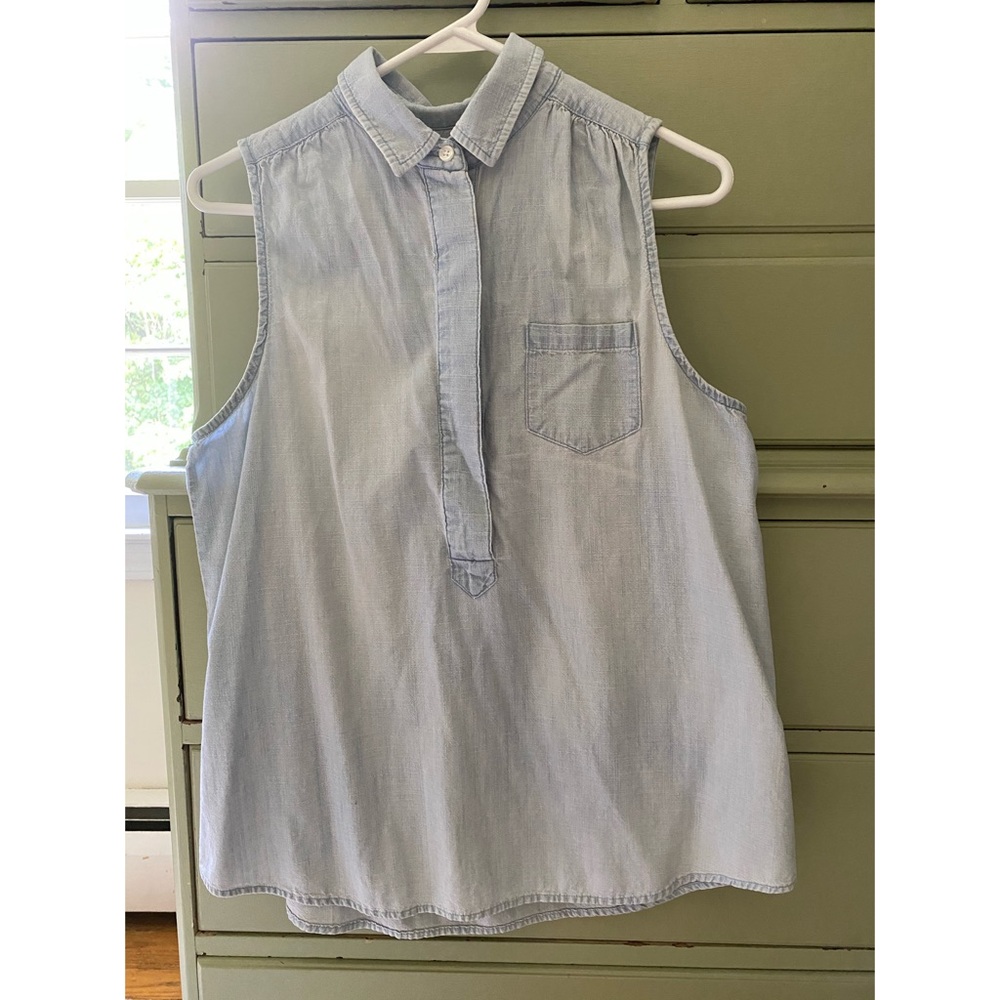 JCREW Faded Denim Wash Tank Top